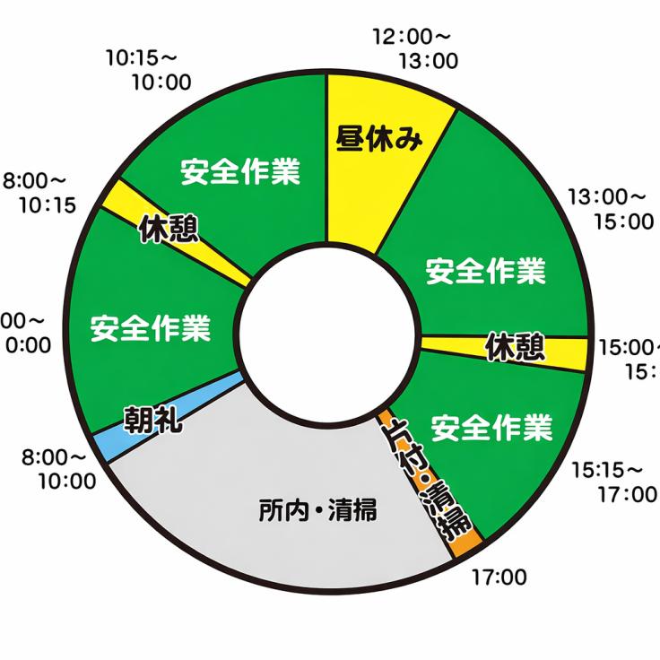 1日のスケジュール・作業時間配分